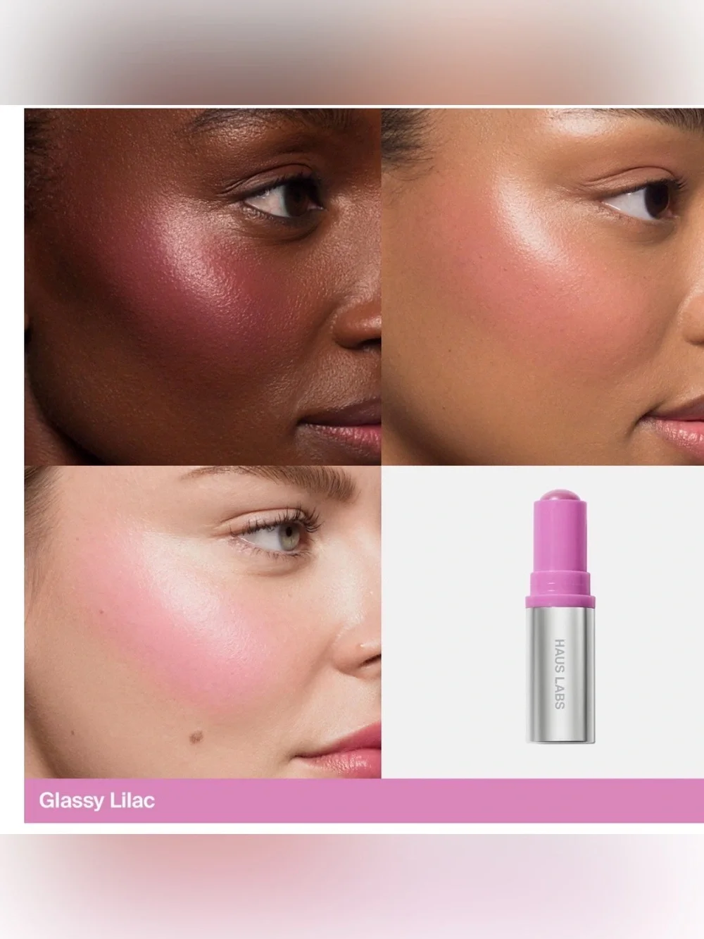 Haus Labs By Lady Gaga Color Fuse Glassy Blush Balm — glassy lilac